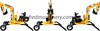 Digger di backhoe mobile torable con rotazione a 360 °