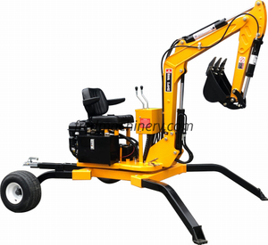 Digger di backhoe mobile torable con rotazione a 360 °